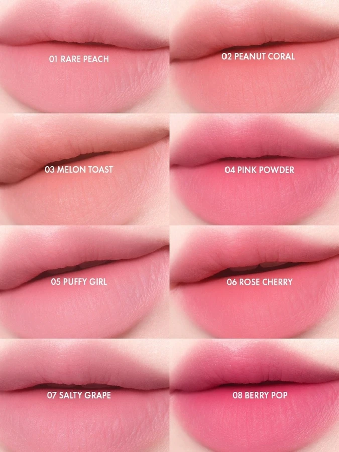 Вельветовый пигмент для губ AMUSE Powder Velvet Tint 01 Rare Peach