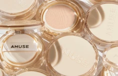 Тональный кушон с влажным финишем AMUSE Dew Jelly Vegan Cushion SPF 38 PA+++ 01 SoonSoo
