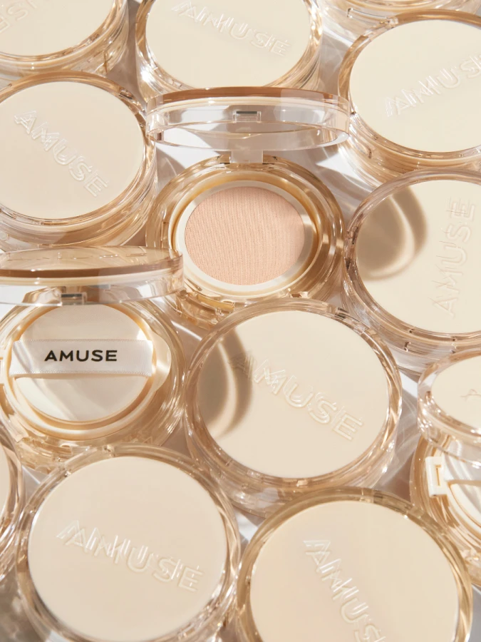 Тональное средство с влажным финишем AMUSE Dew Jelly Vegan Cushion SPF 38 PA+++ 02 Nude