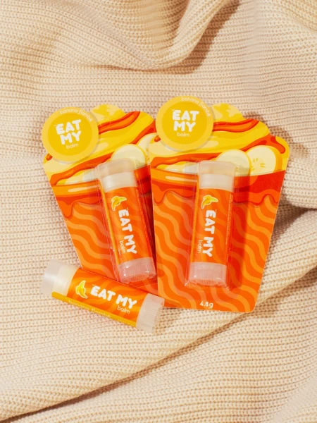 Бальзам для губ с ароматом бананового фламбе  EAT MY BALM Banana Flambe
