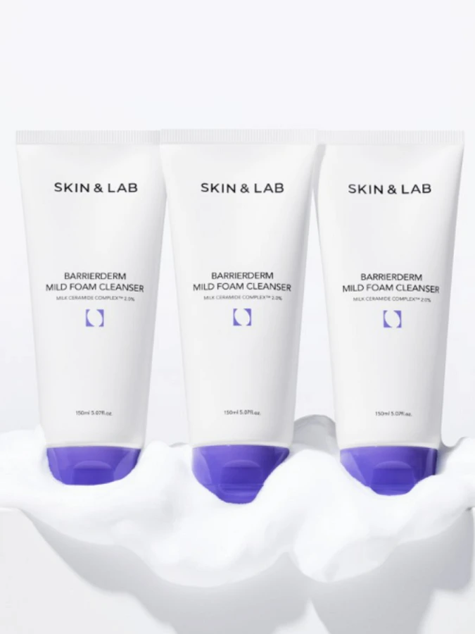 Деликатная пенка для умывания с керамидами SKIN&LAB Barrierderm Mild Foam Cleanser