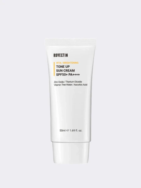 Минеральный солнцезащитный крем для ровного тона кожи ROVECTIN Vita Brightening Tone Up Sun Cream SPF50+PA++++ Минеральный солнцезащитный крем для ровного тона кожи ROVECTIN Vita Brightening Tone Up Sun Cream SPF50+PA++++