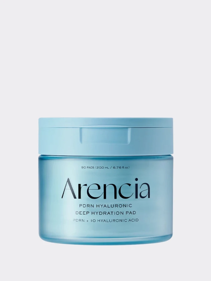 Восстанавливающие тонер-диски с ПДРН Arencia PDRN + Hyaluronic Deep Hydration Pads