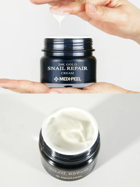 Разглаживающий премиум крем с муцином улитки и золотом MEDI-PEEL 24K Gold Snail Repair Cream Разглаживающий премиум крем с муцином улитки и золотом MEDI-PEEL 24K Gold Snail Repair Cream