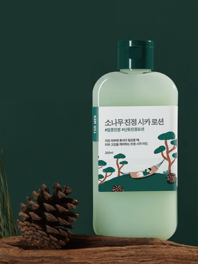Противовоспалительный лосьон-эмульсия для мужчин с экстрактом сосны Round Lab For Men Pine Calming Cica Lotion