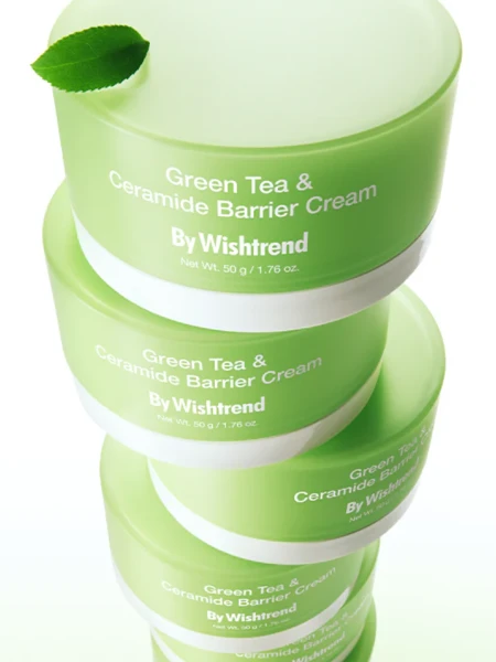 Барьерный капсульный крем с ПДРН и керамидами By Wishtrend Green Tea&Ceramide Barrier Cream