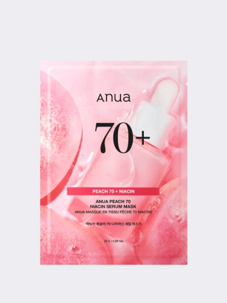 Тканевая маска для лица с экстрактом персика и ниацинамидом ANUA Peach 70% Niacin Serum Mask Тканевая маска для лица с экстрактом персика и ниацинамидом ANUA Peach 70% Niacin Serum Mask