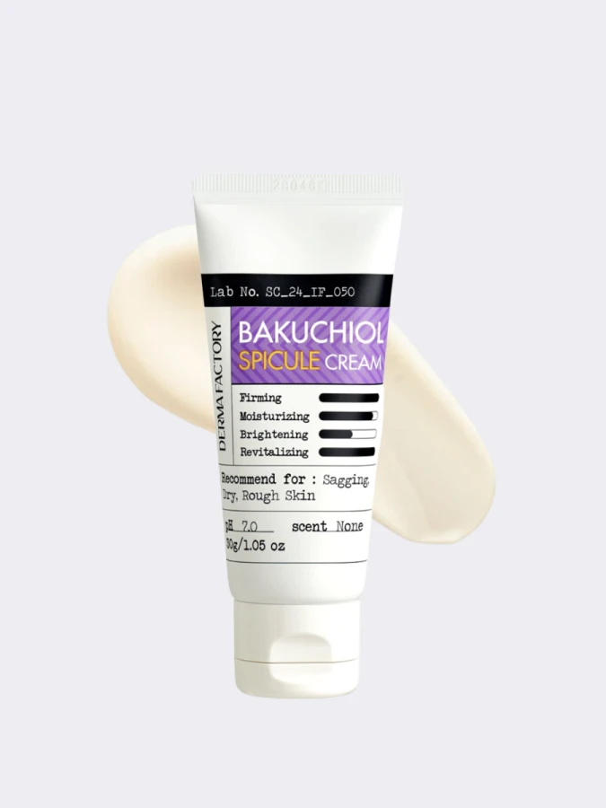 Обновляющий крем для лица с бакучиолом и спикулами Derma Factory Bakuchiol Spicule Cream