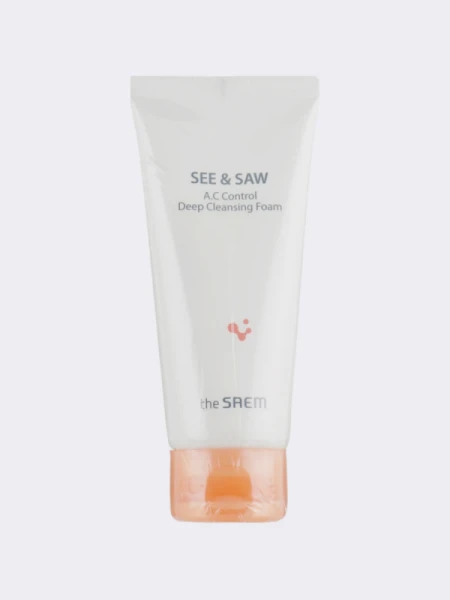 Пенка контроль чистоты и жирности пор The Saem See & Saw AC Control Deep Cleansing Foam Пенка контроль чистоты и жирности пор The Saem See & Saw AC Control Deep Cleansing Foam