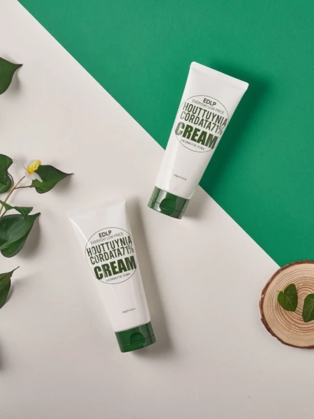 Успокаивающий крем для лица с экстрактом хауттюйнии Derma Factory Houttuynia Cordata 71% Cream