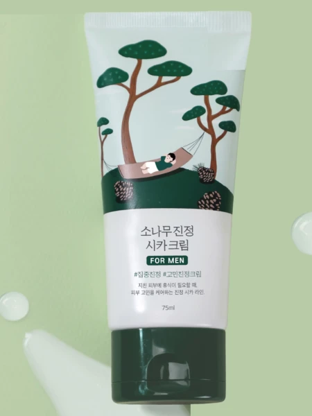 Противовоспалительный крем для мужчин с экстрактом сосны Round Lab For Men Pine Calming Cica Cream Противовоспалительный крем для мужчин с экстрактом сосны Round Lab For Men Pine Calming Cica Cream