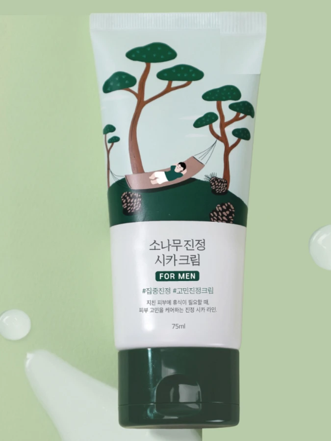 Противовоспалительный крем для мужчин с экстрактом сосны Round Lab For Men Pine Calming Cica Cream