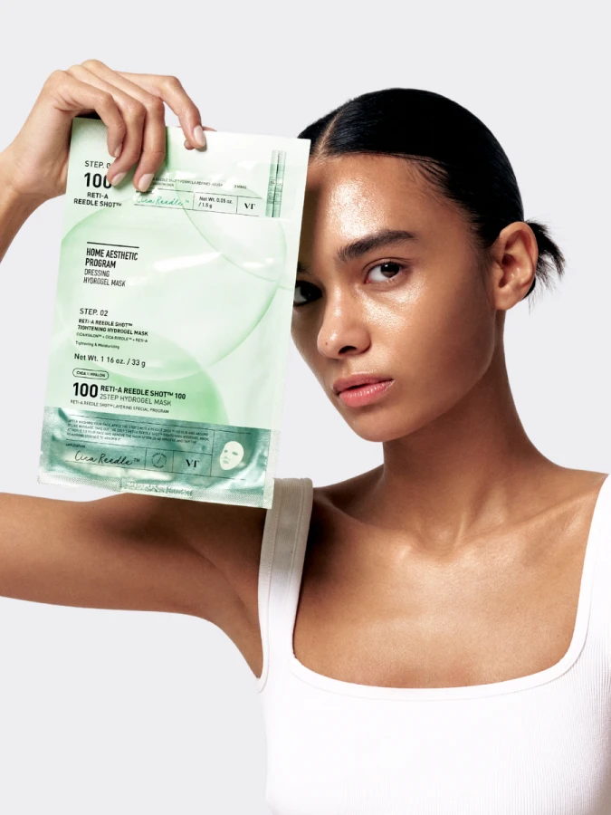 Обновляющая маска-бустер со спикулами и ретинолом VT Reti-A Reedle Shot 100 2-Step Hydrogel Mask