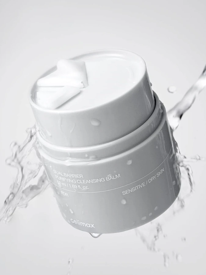 Набор: гидрофильный бальзам-точилка с керамидами + сменный блок Celimax Dual Barrier Purifying Cleansing Balm