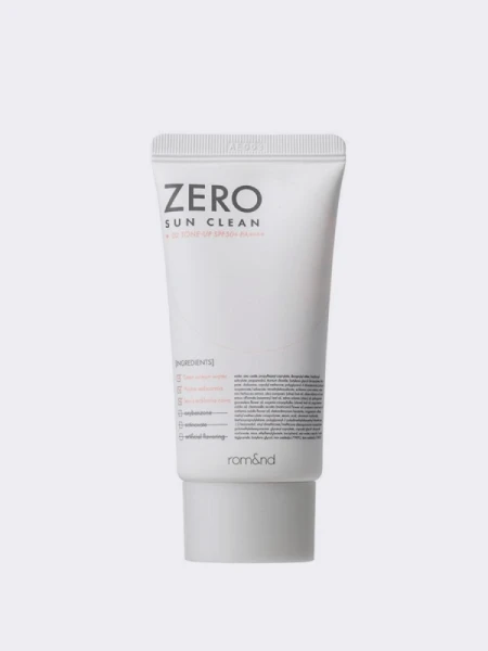 Солнцезащитный крем с эффектом выравнивания тона кожи rom&nd Zero Sun Clean 02 Tone Up SPF50+PA++++ Солнцезащитный крем с эффектом выравнивания тона кожи rom&nd Zero Sun Clean 02 Tone Up SPF50+PA++++
