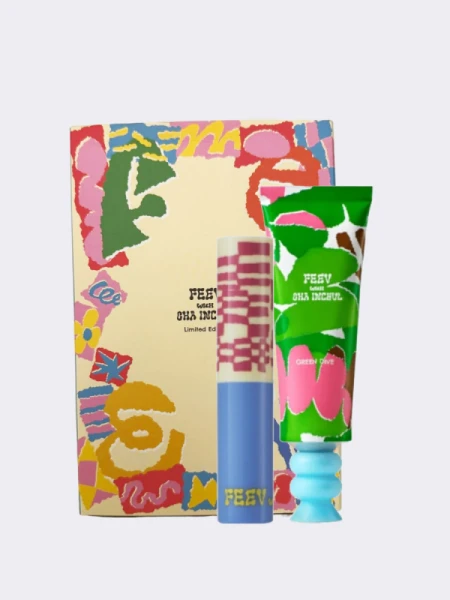 Лимитированный бокс со средствами для губ и рук FEEV Cha In Chul Collaboration Box #6 Green Dive + Bubbly Mauve Лимитированный бокс со средствами для губ и рук FEEV Cha In Chul Collaboration Box #6 Green Dive + Bubbly Mauve