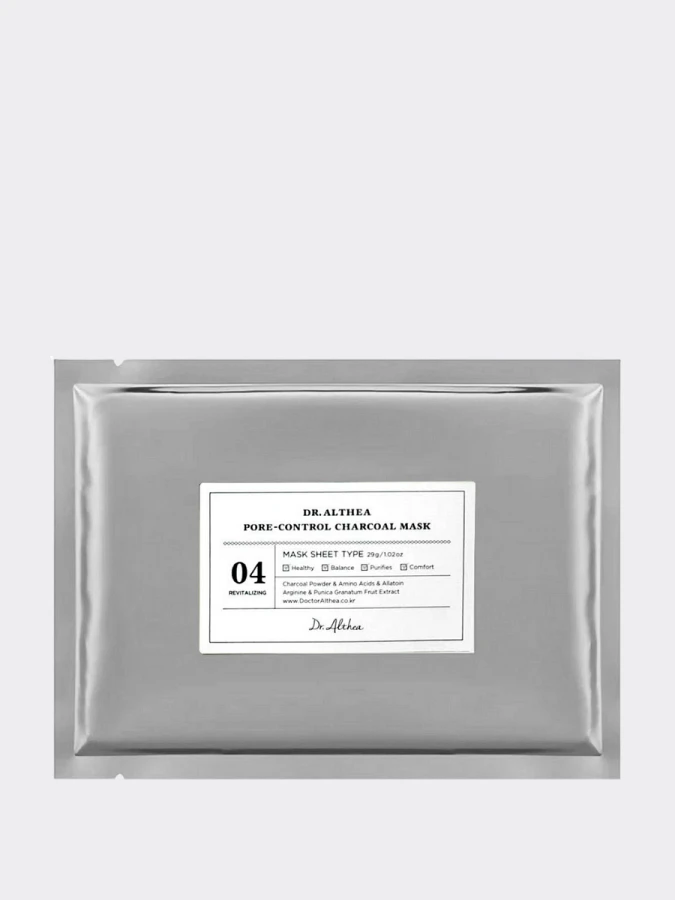 Тканевая маска с древесным углем для сужения пор Dr.Althea Pore-Control Charcoal Mask