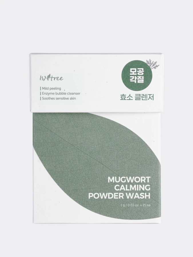 Набор саше с успокаивающей энзимной пудрой с экстрактом полыни IsNtree Mugwort Calming Powder Wash