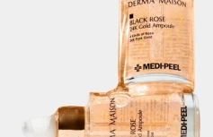 Разглаживающая ампульная сыворотка с экстрактом розы и золотом MEDI-PEEL Derma Maison Black Rose 24K Gold Ampoule