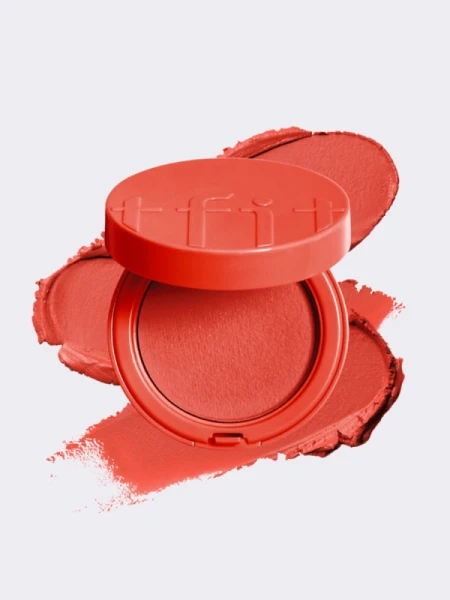 Румяна в ярко-красном оттенке TFIT Fluffy Velvet Cushion Blush R01 Bright Red