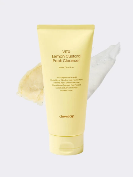 Осветляющая маска-пенка для умывания с экстрактом лимона dewdap ViTX Lemon Custard Pack Cleanser