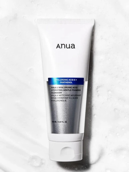 Деликатная пенка для умывания с гиалуроновой кислотой ANUA 8 Hyaluronic Acid Hydrating Gentle Foaming Cleanser Деликатная пенка для умывания с гиалуроновой кислотой ANUA 8 Hyaluronic Acid Hydrating Gentle Foaming Cleanser