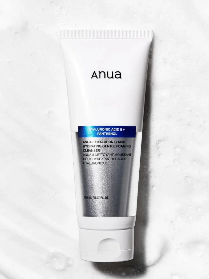 Деликатная пенка для умывания с гиалуроновой кислотой ANUA 8 Hyaluronic Acid Hydrating Gentle Foaming Cleanser