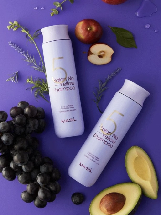Оттеночный шампунь для осветленных волос Masil 5 Salon No Yellow Shampoo