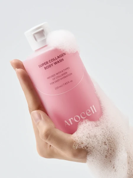 Гель для душа с ПДРН и кислотами Arocell Super Collagen Body Wash