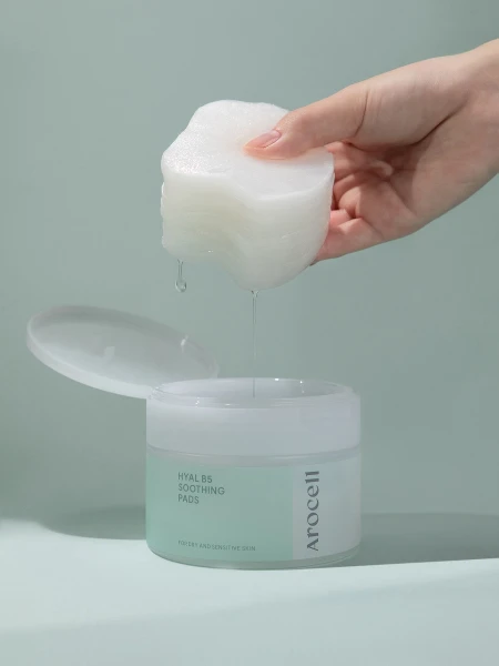 Увлажняющие тонер-диски с гиалуроновой кислотой Arocell Hyal B5 Soothing Pads