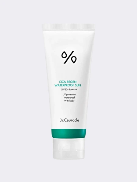 Водостойкий солнцезащитный крем с экстрактом центеллы Dr.Ceuracle Cica Regen Waterproof Sun SPF50+ PA++++ Водостойкий солнцезащитный крем с экстрактом центеллы Dr.Ceuracle Cica Regen Waterproof Sun SPF50+ PA++++