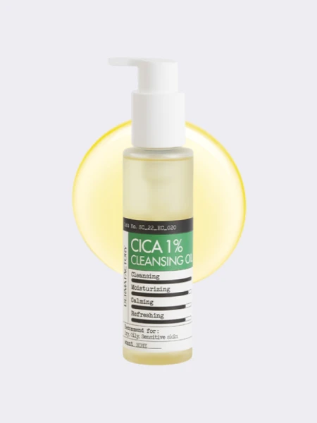 Успокаивающее гидрофильное масло с экстрактом центеллы Derma Factory Cica 1% Cleansing Oil