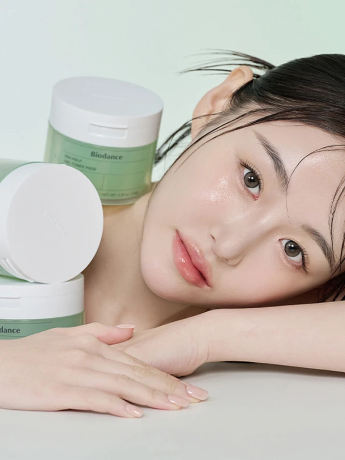 Освежающие гелевые тонер-пэды для лица с экстрактом водорослей Biodance Sea Kelp Gel Toner Pads