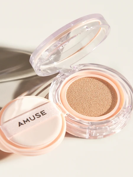 Тональный кушон с нейтральным финишем AMUSE Skin Tune Vegan Cover Cushion SPF 45 PA+++ 02 Nude Tune Тональный кушон с нейтральным финишем AMUSE Skin Tune Vegan Cover Cushion SPF 45 PA+++ 02 Nude Tune