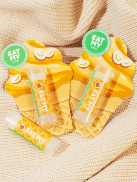 Бальзам для губ с ароматом медового пломбира с фундуком  EAT MY BALM Hazelnut Honey Sundae