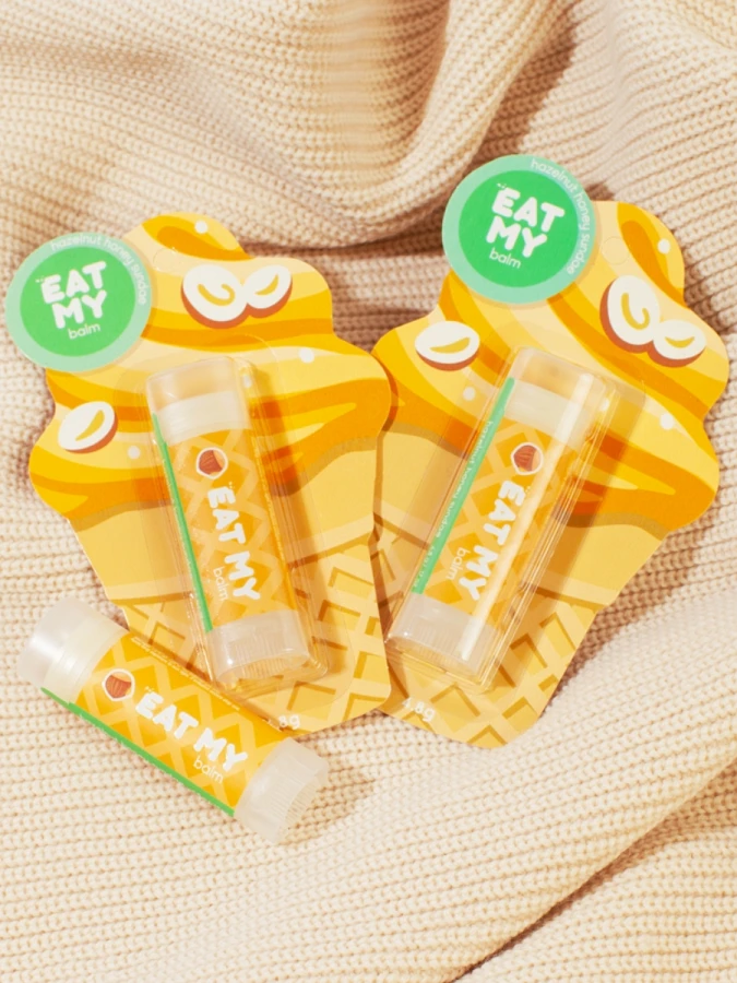 Бальзам для губ с ароматом медового пломбира с фундуком  EAT MY BALM Hazelnut Honey Sundae