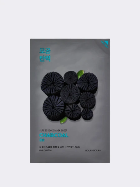 Очищающая тканевая маска с древесным углём Holika Holika Pure Essence Mask Sheet Charcoal Очищающая тканевая маска с древесным углём Holika Holika Pure Essence Mask Sheet Charcoal