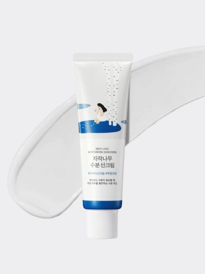 Увлажняющий солнцезащитный крем с берёзовым соком Round Lab Birch Juice Moisturizing Sun Cream SPF50+ PA++++