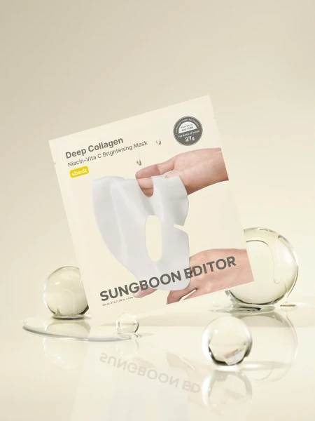 Осветляющая гидрогелевая маска с коллагеном и витамином С Sungboon Editor Deep Collagen Niacin Vita C Brightening Mask