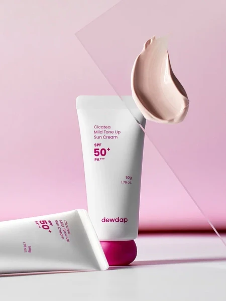 Солнцезащитный крем с тональным эффектом dewdap Cicatea Mild Toneup Suncream