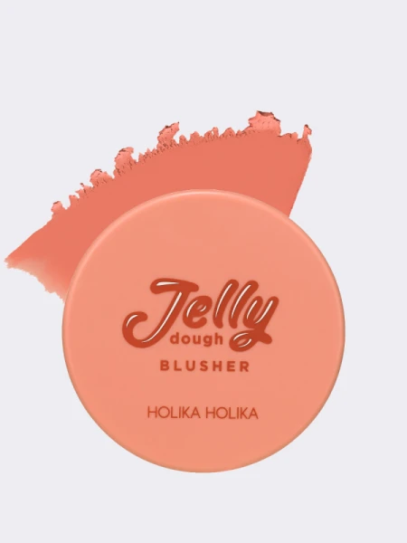Мягкие румяна в персиковом оттенке HOLIKA HOLIKA Jelly Dough Blusher 01 Peach Jelly