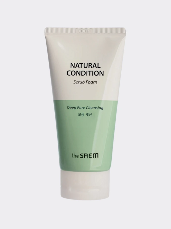 Пенка-скраб для очищения пор The Saem Natural Condition Deep Pore Cleansing Scrub Foam