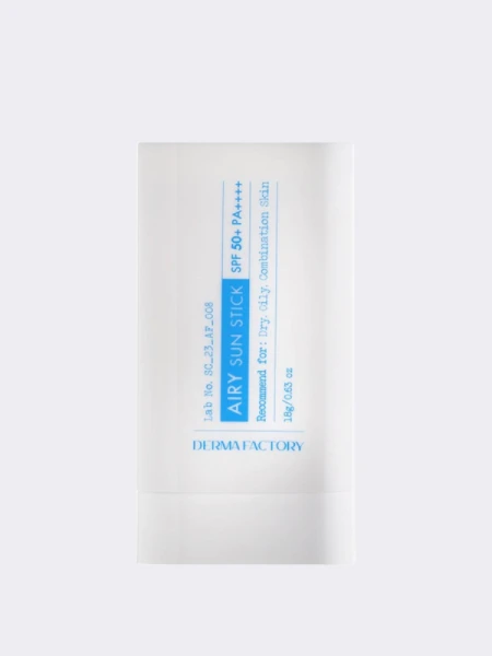Лёгкий солнцезащитный стик для лица Derma Factory Airy Sun Stick SPF50+ PA++++ Лёгкий солнцезащитный стик для лица Derma Factory Airy Sun Stick SPF50+ PA++++