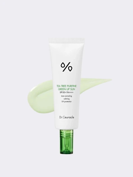 Солнцезащитный крем с чайным деревом Dr.Ceuracle Tea Tree Purifine Green Up Sun SPF50+ PA++++