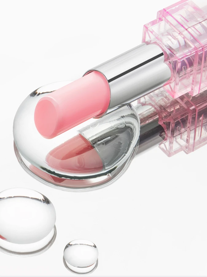 Увлажняющий оттеночный бальзам для губ в нежном розовом оттенке AMUSE Dew Balm 01 Ballerina