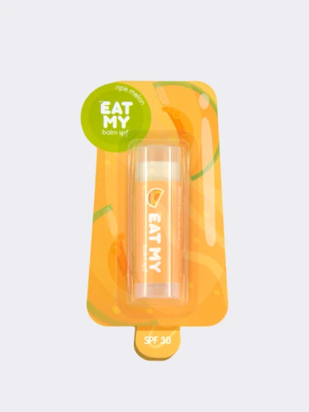 Солнцезащитный бальзам для губ с ароматом спелой дыни EAT MY Lip Balm SPF 30 Ripe Melon