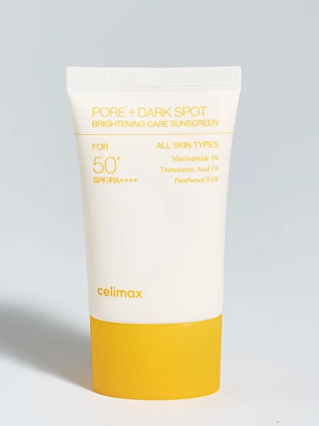 Осветляющий солнцезащитный крем для лица с ниацинамидом Celimax Pore+Dark Spot Brightening Sun Cream SPF50+PA++++ Осветляющий солнцезащитный крем для лица с ниацинамидом Celimax Pore+Dark Spot Brightening Sun Cream SPF50+PA++++