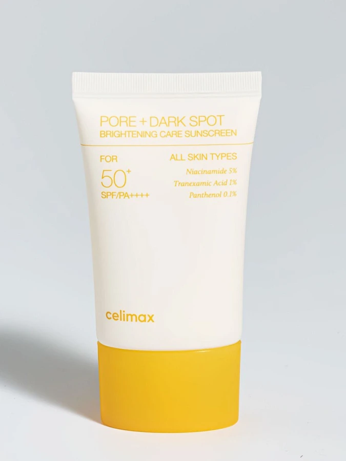 Осветляющий солнцезащитный крем для лица с ниацинамидом Celimax Pore+Dark Spot Brightening Sun Cream SPF50+PA++++