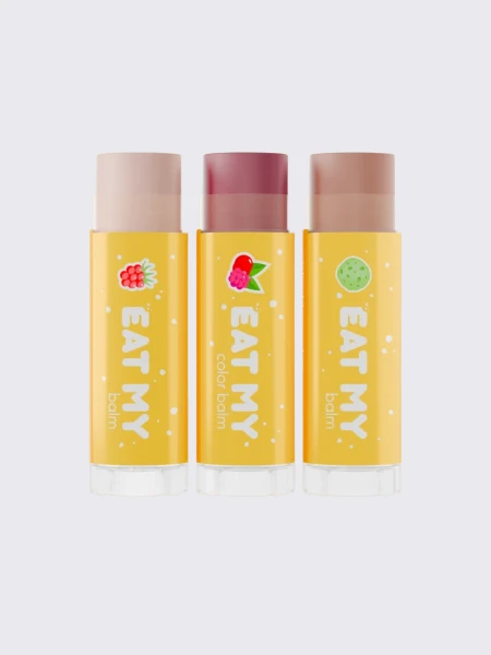 Набор бальзамов для губ с шиммером "Сказочная атмосфера" EAT MY BALM Holiday Balm Trio