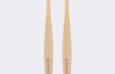 Набор бамбуковых зубных щеток Aromatica Bamboo Toothbrush Duo